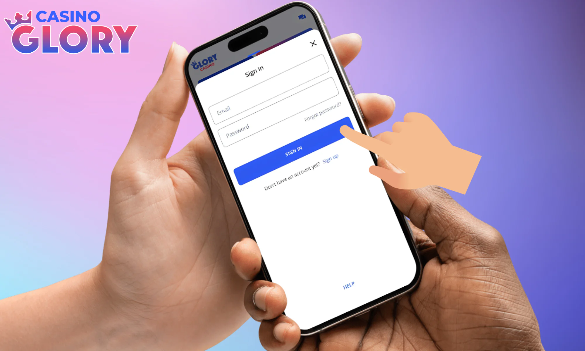 Step 1: Create Your Glory Casino Account
